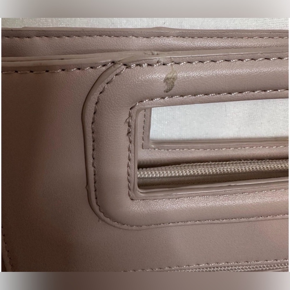 Melie Bianco ⭐️ Taupe Fringe Crossbody Bag Vegan Leather Boho Festival Purse - Picture 6 of 6